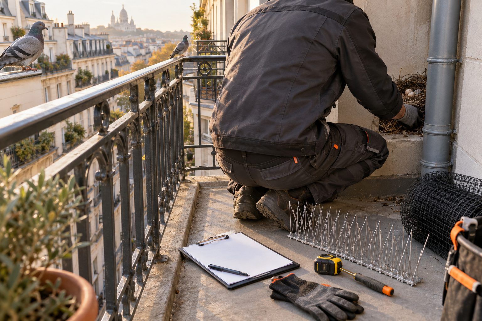 Contrôlez les contraintes du bâtiment et la conduite prévue en présence d’un nid